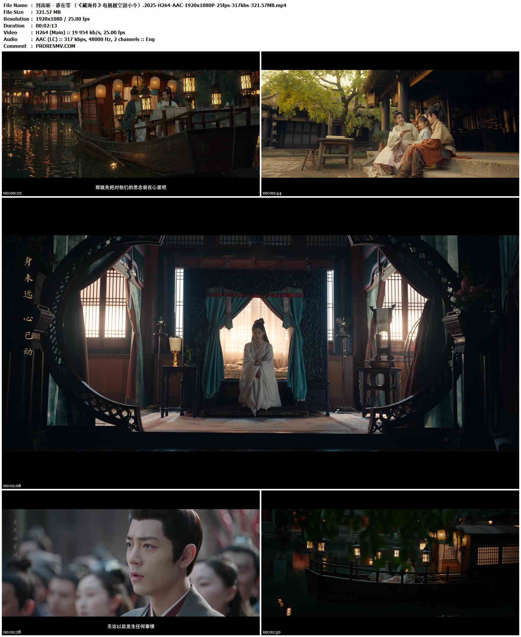 刘雨昕 - 谁在等 （《藏海传》电视剧空寂小令）.2025-H264-AAC-1920x1080P-25fps-317kbs-321.57MB官方MV_高清MV